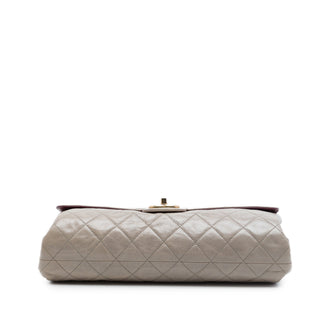 Chanel Jumbo CC Quilted Crumpled Calfskin Straight Flap