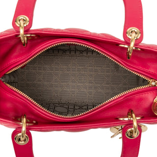 Dior Medium Lambskin Cannage Lady Dior