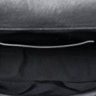 Saint Laurent Medium Chevron Sheepskin Monogram College Punk Shoulder Bag