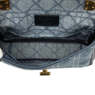 Dior
Small Embroidered Denim Cannage Caro Bag