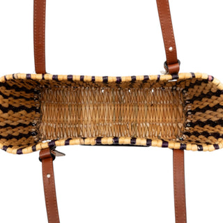 LOEWE Paulas Ibiza Small Raffia Anagram Square Basket Tote