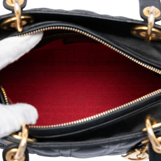 Dior Medium Lambskin Cannage Lady Dior