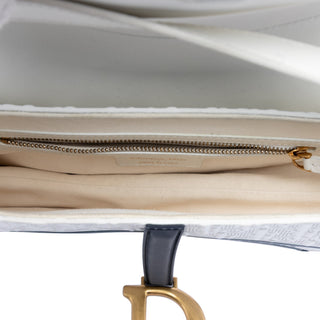 Dior Perforated Oblique Embossed Calfskin Saddle Bag