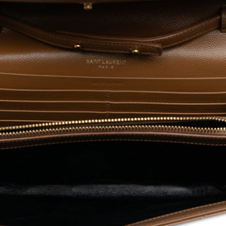 Saint Laurent
Grain De Poudre Matelasse Chevron Monogram Chain Wallet