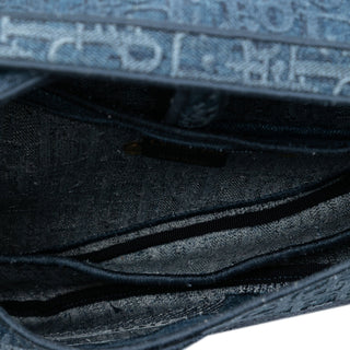 Dior
Oblique Embroidered Denim Saddle Bag