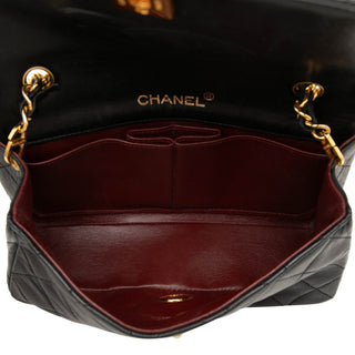 Chanel CC Quilted Lambskin Turnlock Full Single Flap