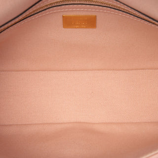 Fendi Zucca Embroidered Canvas Baguette Satchel