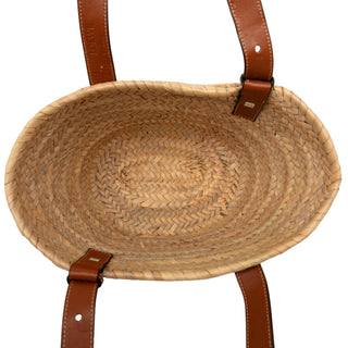 LOEWE Small Raffia Anagram Basket Tote