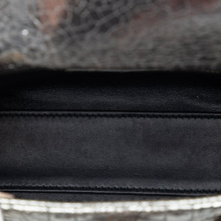 Dior Mini Metallic Crinkled Calfskin Cannage Lady Dior