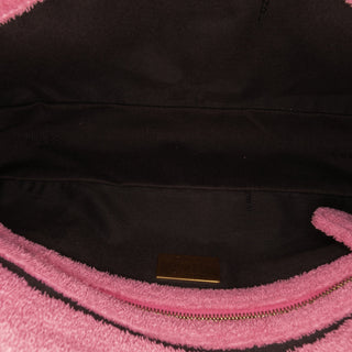 Fendi Zucca Embossed Terry Cloth Baguette Satchel
