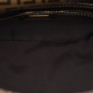 Fendi Zucchino Crystal Double Flap Shoulder Bag