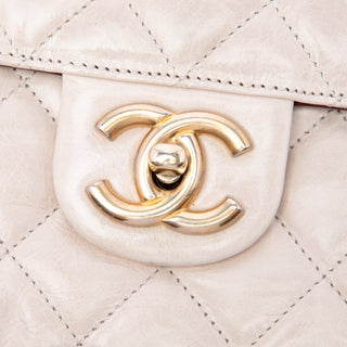 Chanel Jumbo CC Quilted Calfskin Straight Flap