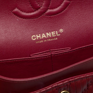 Chanel Medium Classic Chevron Calfskin Pleated Double Flap
