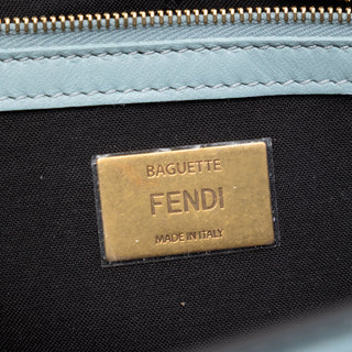 Fendi Zucca Embossed Leather Baguette Satchel