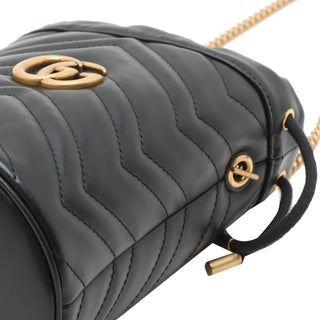 Gucci Small GG Marmont Leather Matelasse Bucket Bag