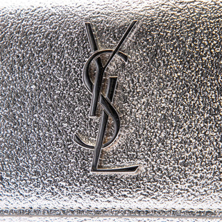 Saint Laurent Mini Metallic Calfskin Monogram Sunset Wallet on Chain