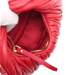 Miu Miu Mini Matelasse Nappa Wander Hobo