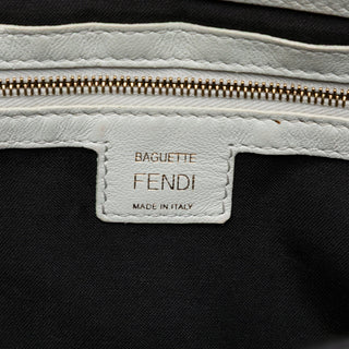 Fendi Zucca Embossed Leather Baguette Satchel