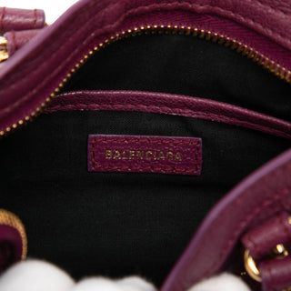 Balenciaga
Nano Chevre Motocross Classic Metallic Edge City Satchel