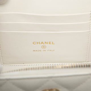 Chanel Small Quilted Caviar Vanity Case With Chain