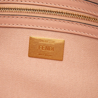 Fendi Zucca Embroidered Canvas Baguette Satchel