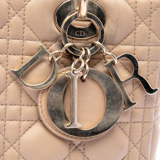 Dior Medium Lambskin Cannage Lady Dior