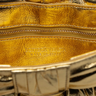 Bottega Veneta
Metallic Calfskin Intreccio Plisse Cassette Crossbody