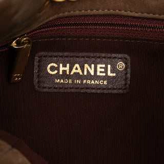 Chanel Small CC Quilted Suede On My Shoulder Drawstring Bucket Bag