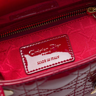 Dior Mini Patent Cannage Lady Dior