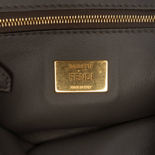 Fendi Small FF Nappa Embossed Chain Midi Baguette