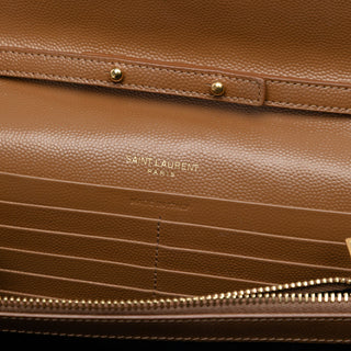 Saint Laurent
Grain De Poudre Matelasse Chevron Monogram Chain Wallet