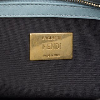 Fendi Zucca Embossed Leather Baguette Satchel