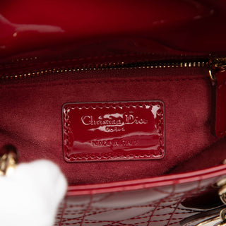Dior Mini Patent Cannage Lady Dior