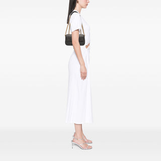 Fendi Small FF Nappa Embossed Chain Midi Baguette