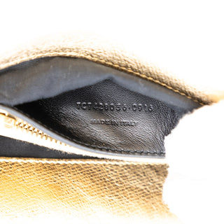 Saint Laurent
Medium Metallic Calfskin Chevron Monogram College Bag