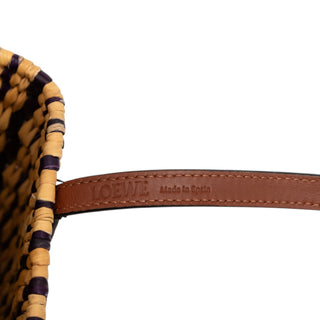 LOEWE Paulas Ibiza Small Raffia Anagram Square Basket Tote