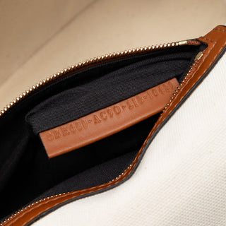 Fendi Zucca Embroidered Canvas Baguette Satchel