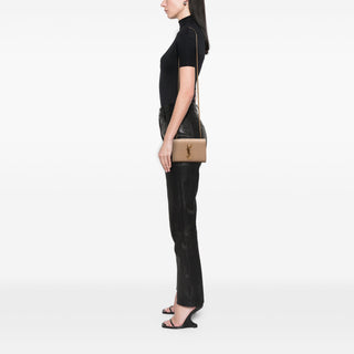 Saint Laurent Small Grain De Poudre Monogram Kate Crossbody