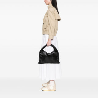 Bottega Veneta Small Calfskin Intrecciato Hop Hobo
