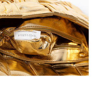 Bottega Veneta
Metallic Calfskin Intreccio Plisse Cassette Crossbody