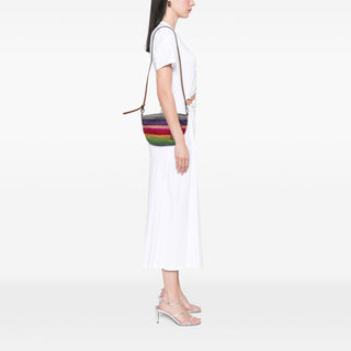 LOEWE Paulas Ibiza Anagram Raffia Rainbow Pochette Crossbody