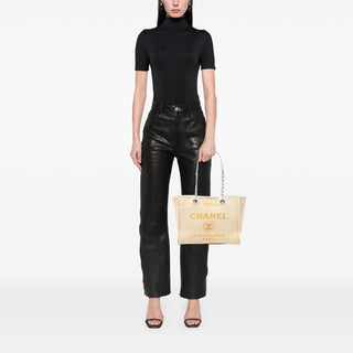 Chanel Small Raffia Deauville Tote