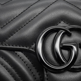 Gucci Small GG Marmont Matelasse Calfskin Monochrome Shoulder Bag