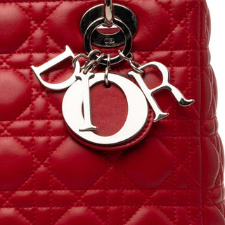 Dior Medium Lambskin Cannage Lady Dior