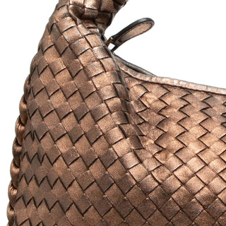 Bottega Veneta Small Metallic Nappa Intrecciato Veneta Hobo