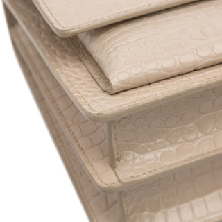 Saint Laurent
Medium Croc Embossed Leather Monogram Sunset Crossbody