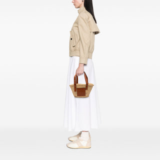 LOEWE Small Raffia Anagram Basket Tote