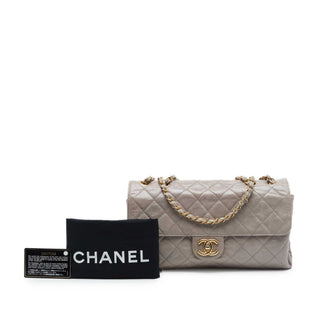 Chanel Jumbo CC Quilted Crumpled Calfskin Straight Flap