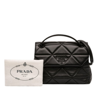Prada Small Nappa Triangle Stitched Spectrum Flap