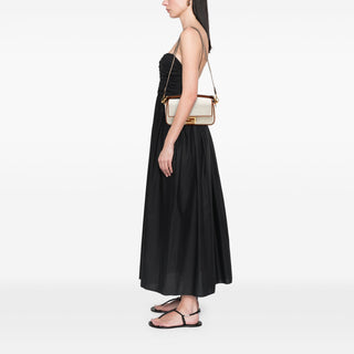 Fendi Zucca Embroidered Canvas Baguette Satchel